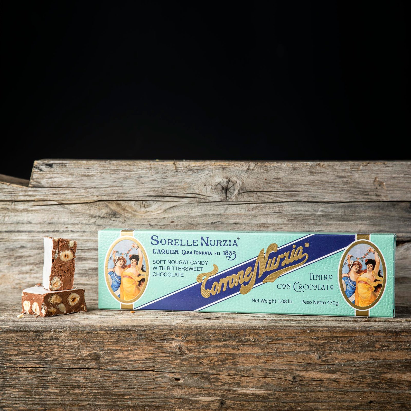 Torrone tenero al cioccolato fondente extra – Sorelle Nurzia