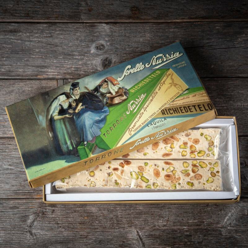 Torrone bianco tenero mandorle & pistacchi – Sorelle Nurzia