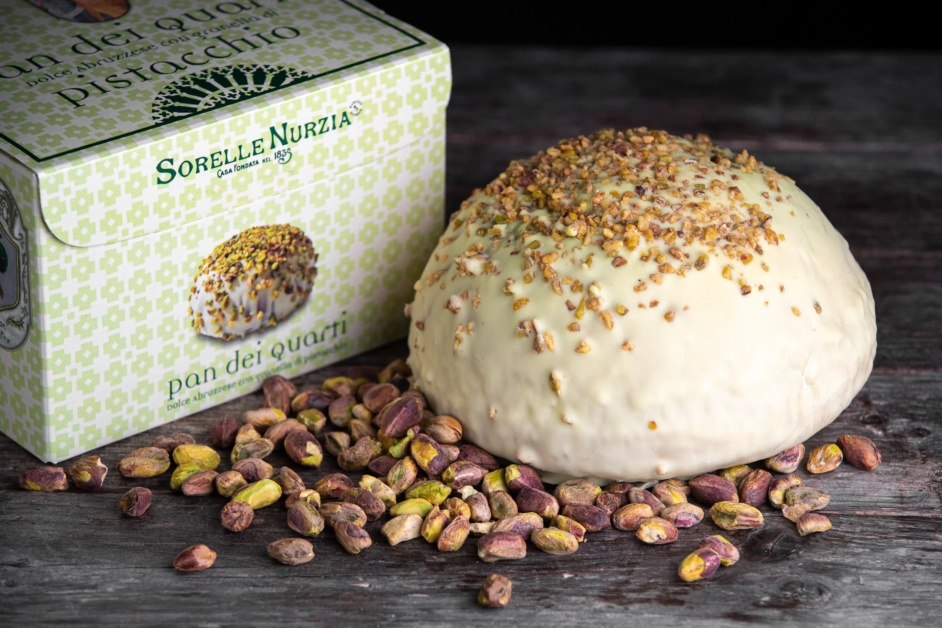 Pan dei Quarti al pistacchio – Scatola da 600g – Sorelle Nurzia