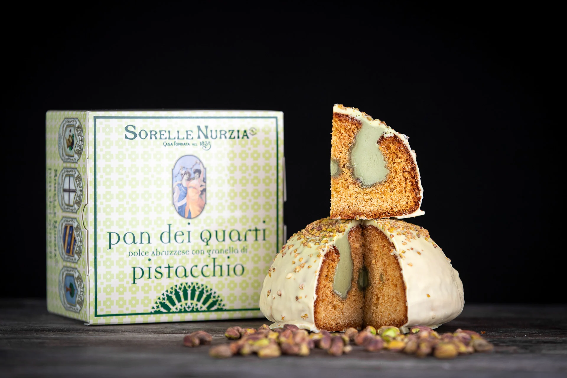 Pan dei Quarti al pistacchio – Scatola da 600g – Sorelle Nurzia