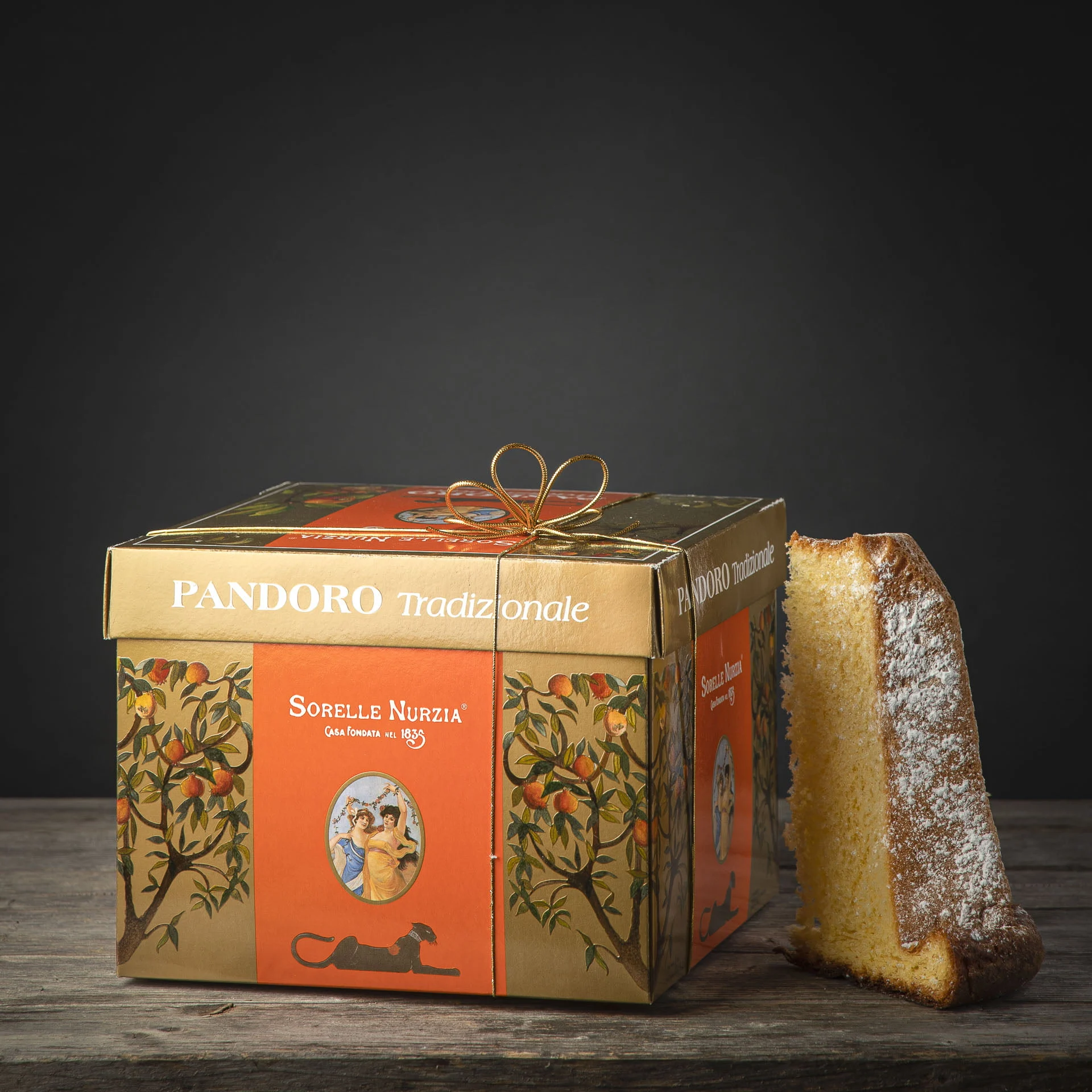 Pandoro tradizionale – Scatola da 1kg – Sorelle Nurzia
