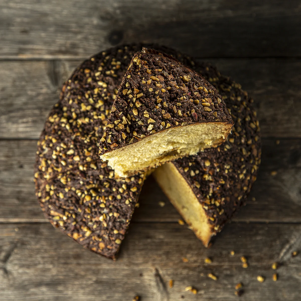 Panettone fruttato al pistacchio – 1kg – Incarto a mano – Sorelle Nurzia